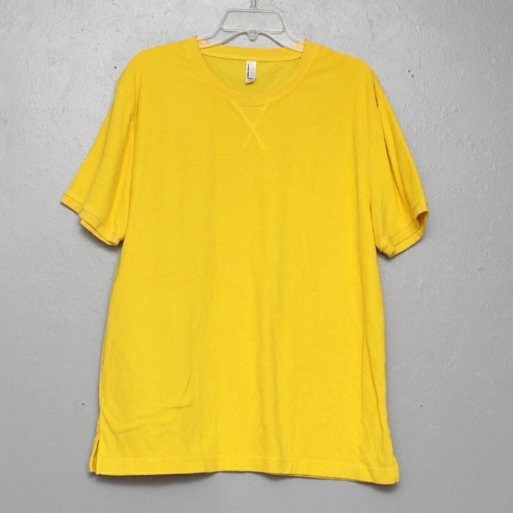 American apparel yellow terrycloth oversized tee